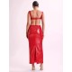 Women Fashion Sexy Solid Color Sequins Sleeveless Backless Slim Fit Dress