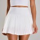 Women Fashion Solid Color Yoga Golf Tennis Pleated Skirt