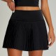 Women Fashion Solid Color Yoga Golf Tennis Pleated Skirt