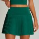 Women Fashion Solid Color Yoga Golf Tennis Pleated Skirt