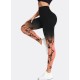 Women Fashion Tie-Dye Printed High Waist Pants Yoga Leggings