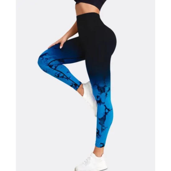 Women Fashion Tie-Dye Printed High Waist Pants Yoga Leggings