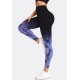 Women Fashion Tie-Dye Printed High Waist Pants Yoga Leggings