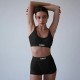 Women Fashion Sexy Solid Color Tank Tight Shorts Sports Two-Piece Set
