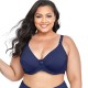 Women Fashion Simple Plus Size Solid Color Ultra-Thin Bra