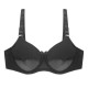 Women Fashion Simple Plus Size Solid Color Ultra-Thin Bra