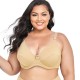Women Fashion Simple Plus Size Solid Color Ultra-Thin Bra