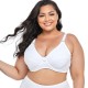 Women Fashion Simple Plus Size Solid Color Ultra-Thin Bra