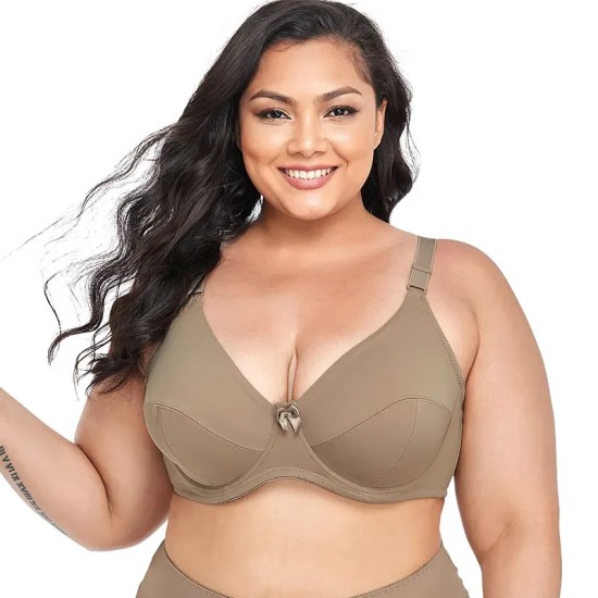 Women Fashion Simple Plus Size Solid Color Ultra-Thin Bra