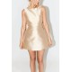 Women Fashion Elegant Satin Sleeveless Backless Bowknot High Waist Dress