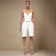 Women Fashion Solid Color Halter-Neck Backless Tank Top Tight Bowknot Shorts Two-Piece Set