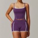 Women Yoga Color Contrast Two-Piece Set