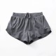 Women Fashion Solid Color Quick-Drying Lined Sports Shorts