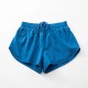 Women Fashion Solid Color Quick-Drying Lined Sports Shorts