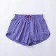 Women Fashion Solid Color Quick-Drying Lined Sports Shorts