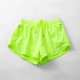 Women Fashion Solid Color Quick-Drying Lined Sports Shorts