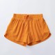 Women Fashion Solid Color Quick-Drying Lined Sports Shorts