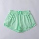 Women Fashion Solid Color Quick-Drying Lined Sports Shorts