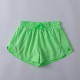 Women Fashion Solid Color Quick-Drying Lined Sports Shorts