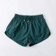 Women Fashion Solid Color Quick-Drying Lined Sports Shorts