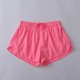 Women Fashion Solid Color Quick-Drying Lined Sports Shorts