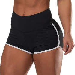 Summer Women Fashion Solid Color High Waist Sports Running Tight Hip Shorts