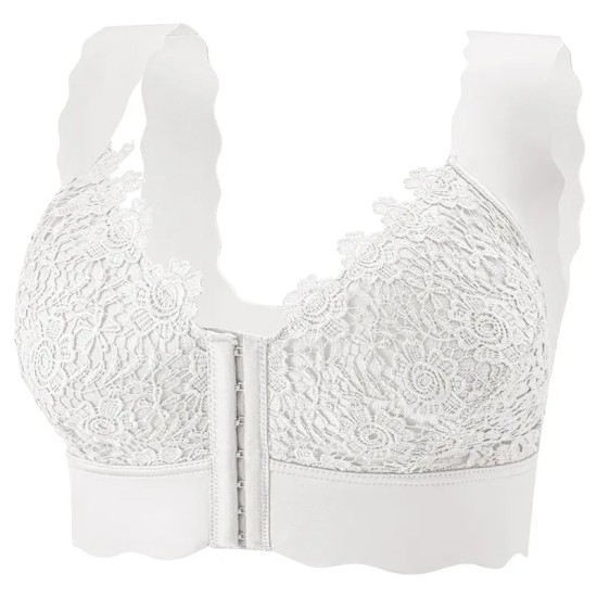 Women Fashion Sexy Plus Size Solid Color Lace Bra