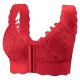 Women Fashion Sexy Plus Size Solid Color Lace Bra