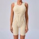 Women Fashion Casual Solid Color Line Tight Sleeveless Yoga Rompers