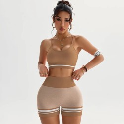 Women Fashion Casual Seamless Color-Matching Yoga Sports Set