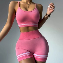Women Fashion Casual Seamless Color-Matching Yoga Sports Set