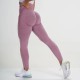 Women Fashion Solid Color Yoga High Waist Sports Leggings