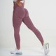 Women Fashion Solid Color Yoga High Waist Sports Leggings