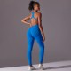 Women Casual Solid Color Backless Yoga Tight Jumpsuits