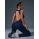 Women Fashion Solid Color Sleeveless Tight Yoga Jumpsuits